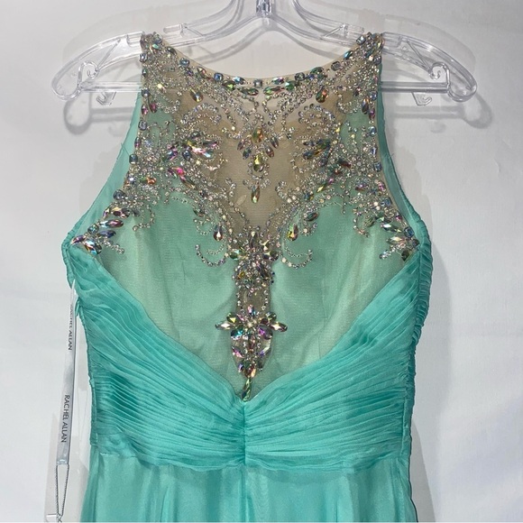 Rachel Allan Green Formal Size 0 - Picture 7 of 9